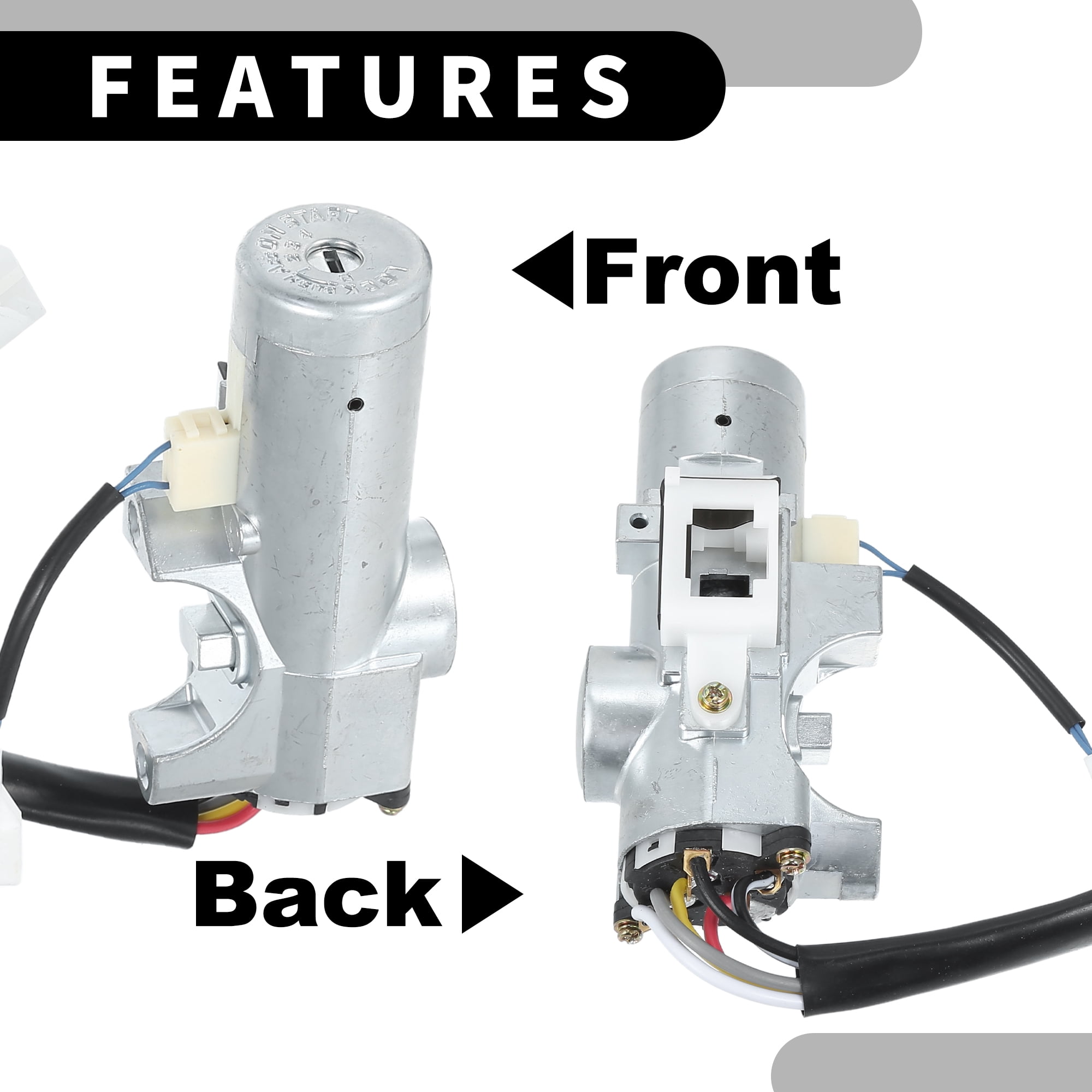 Unique Bargains Ignition Lock Cylinder W/ Keys No.D87004S100 - Car Ignition Switch Lock