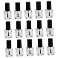 thumbnail image 4 of 15pcs Transparent Glass Bottle Nail Polish Bottle with Brush Black, 4 of 5