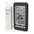 thumbnail image 1 of Indoor Outdoor Clock LCD Wireless Clock Wireless Clock Indoor Outdoor Digital Thermometer Electronic Temperature Meter with Transmitter, 1 of 9
