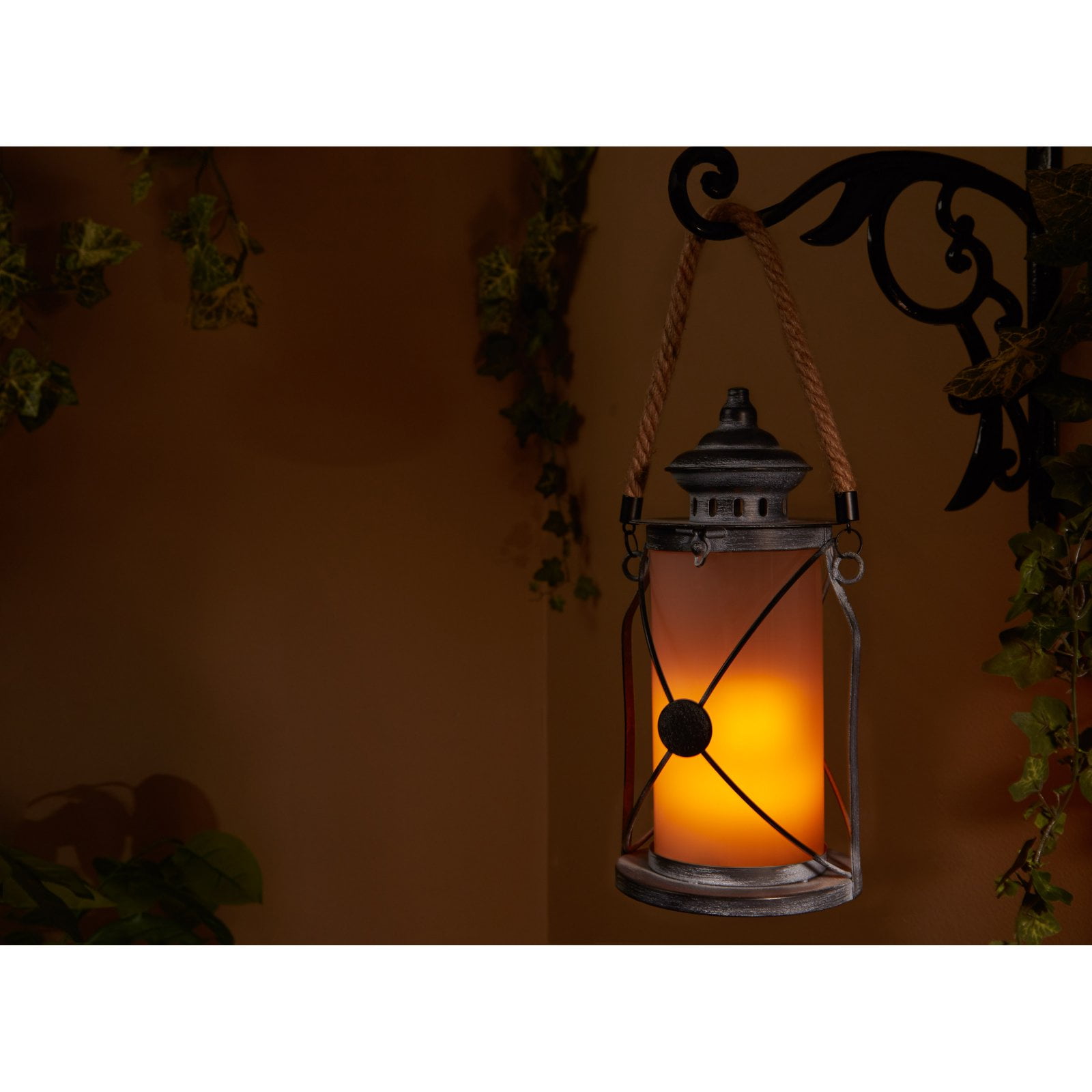 Walden 12" Lantern with Dancing Flame