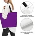 thumbnail image 3 of Disketp Purple Bolsa Tote Estampada para Mujer, Bolso de Hombro y de Mano para Compras y Viajes, 3 of 8