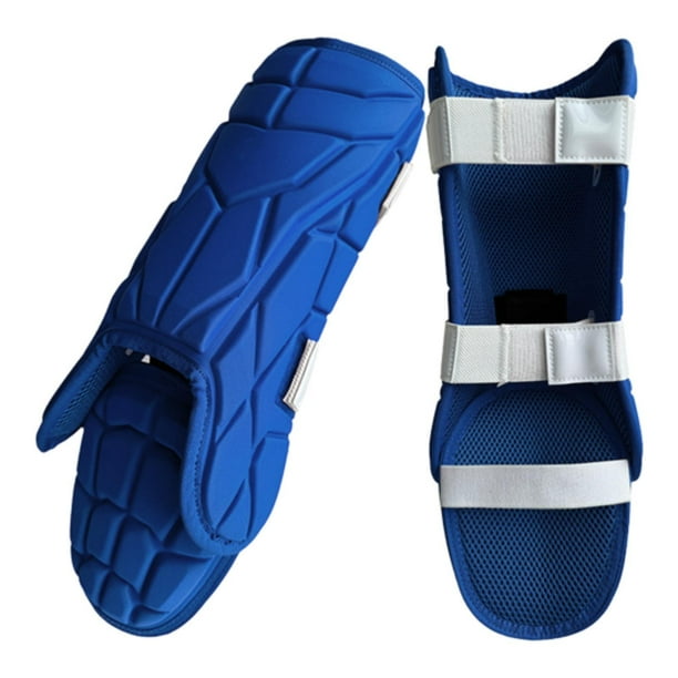 Protectores de piernas de béisbol y Softbol, espinilleras protectoras para equipos de adolescentes, espinilleras compactas ergonómicas versátiles Azul
