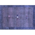 thumbnail image 1 of Ahgly Company Indoor Rectangle Abstract Blue Contemporary Area Rugs, 4' x 6', 1 of 4