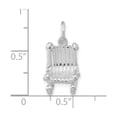 thumbnail image 3 of Sterling Silver Rocking Chair Charm Pendant for Women, Vintage Miniature Jewelry for Necklace or Bracelet, Symbol of Comfort and Home, Detailed Slatted Design for Collectors or Grandmothers, 3 of 6