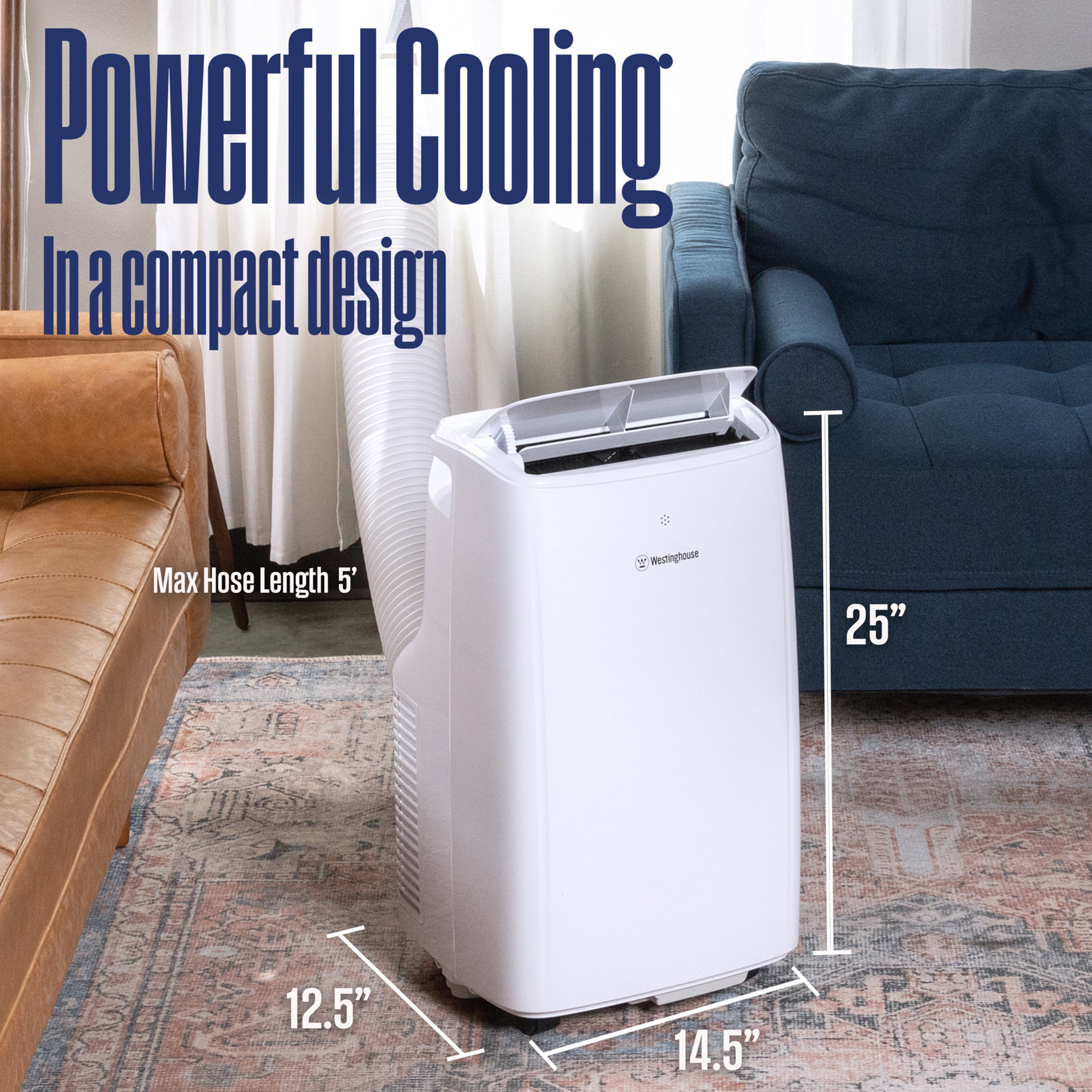 Westinghouse 8,000 BTU Portable Air Conditioner & Dehumidifier with Remote & Smart App, up to 350 Sq Ft