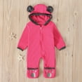 thumbnail image 6 of Bnwani 1PC Kid Jumpsuits Long Sleeve Baby Girls Boys Hooded Long-sleeved Bag One-piece Jumpsuit Clothes Infant Fleece Romper Bear Winter , Size 6-12 M, 6 of 9