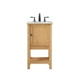 thumbnail image 3 of 19 inch single bathroom vanity in natural wood, 3 of 8
