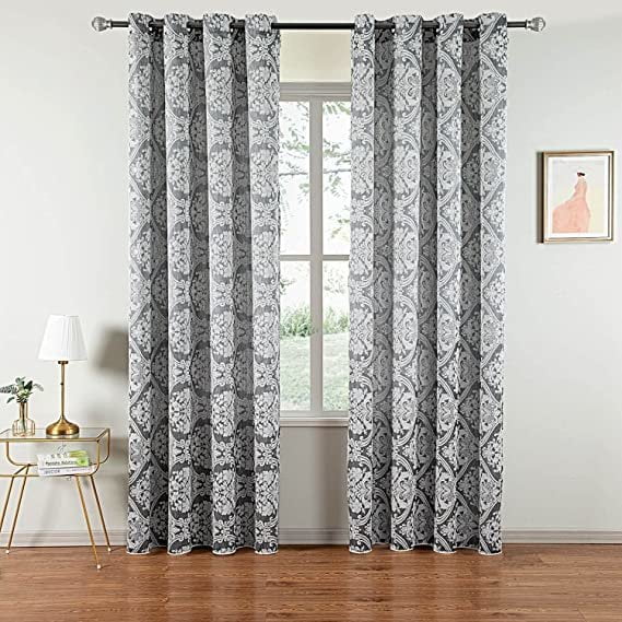 Dolce Mela Window Semi-Blackout Curtains Panel, Athena