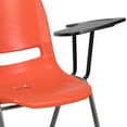 thumbnail image 6 of Flash Furniture Orange Ergonomic Shell Chair with Left Handed Flip-Up Tablet Arm, 6 of 13