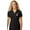 Black, variant on Womens Patriotic Sailboat Sailing Boating Patch Polo Shirt, Large Black