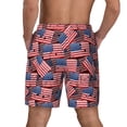 thumbnail image 2 of Lsque Mens Swim Trunks America Flags1 Pattern - Bathing Suit Compression Liner - Beach Swim Shorts Swimwear - (S-3XL) - Stretch Quick Dry -, 2 of 9
