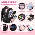 thumbnail image 4 of Gynky School  Backpack - 3Pcs Backpack Set Cute Bookbag Middle School Backpacks for Teens Bookbag School Bags 3 Set, 4 of 9