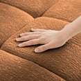 thumbnail image 4 of 3-Seater Sofa Set with 3 Ottomans & Pillows, Solid Wood Frame in Elegant Textured Chenille. Ideal for Living Rooms, Lounges, Offices (Brown), 4 of 8