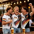 thumbnail image 6 of Men's V-Neck Short Sleeve Germany Soccer Jersey with Eagle Graphic Print, Breathable Athletic Fan Shirt, Lightweight Sport Top for Game Day, Training, and Casual Wear, 6 of 6