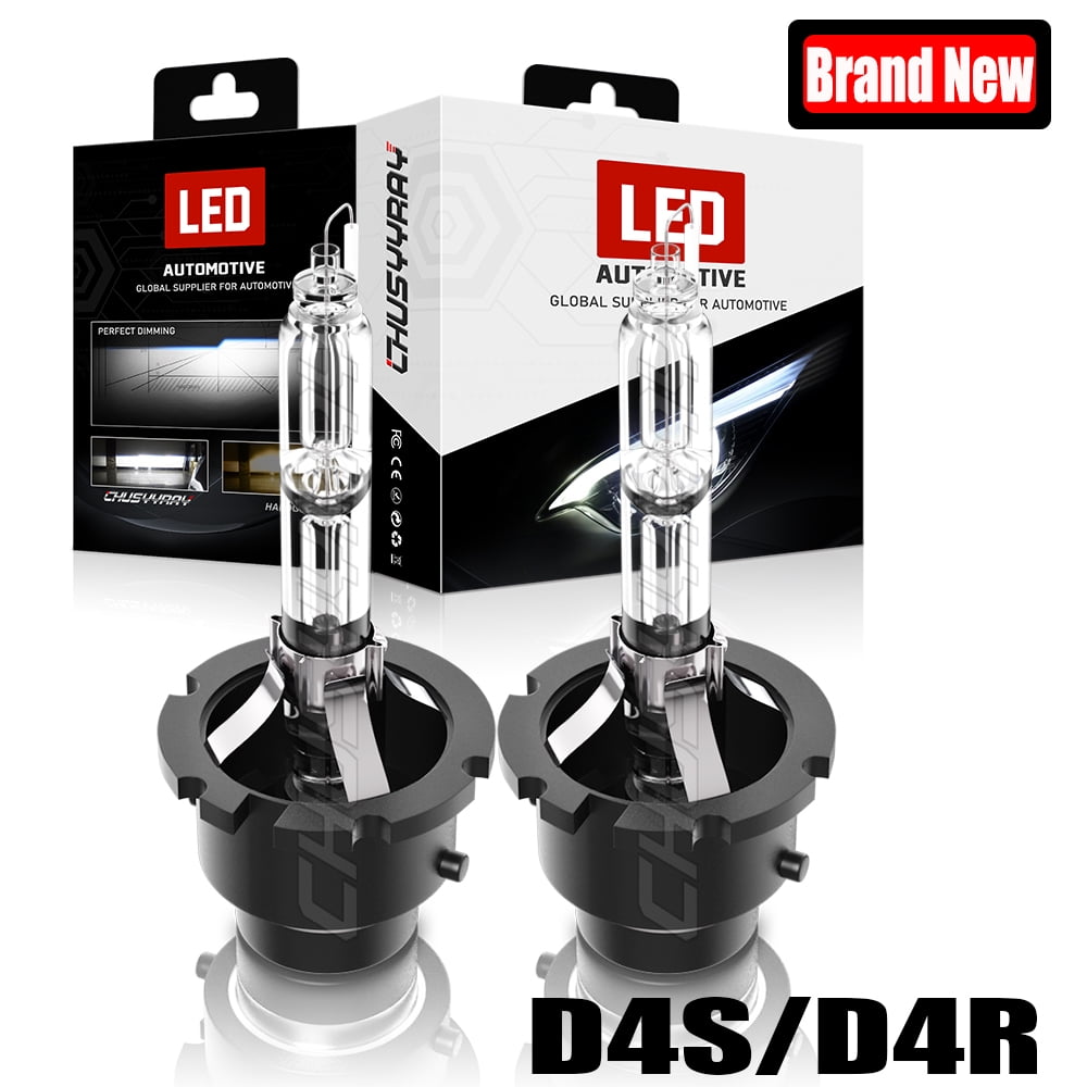 D1S D2S D3S D4S LED Headlight Bulbs, 35W 4300LM Canbus Replacement Kit for  HID Conversion, 6000K Cool White