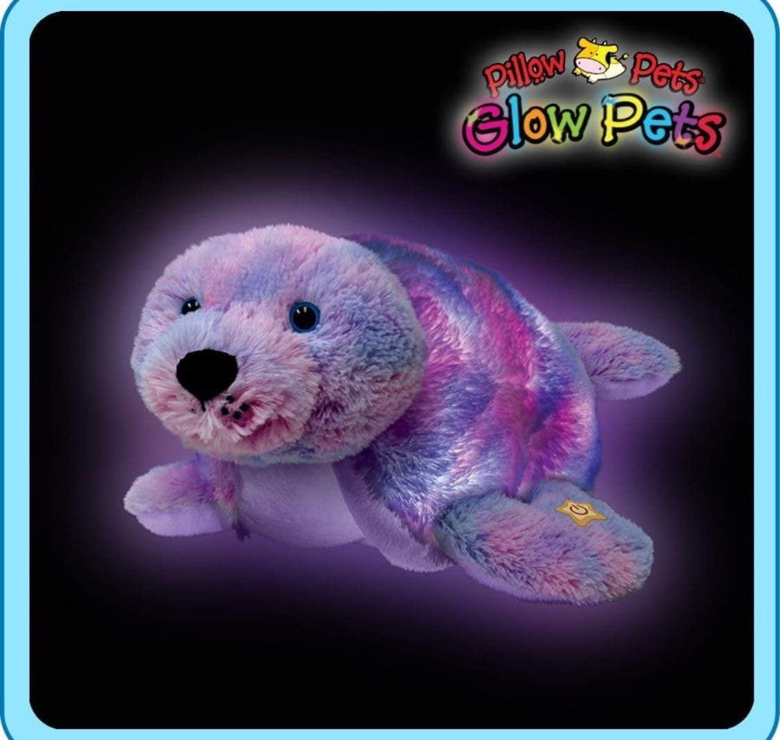 Glow Pets Night Light SEAL 15" Pillow Pet LED Lights Inside 