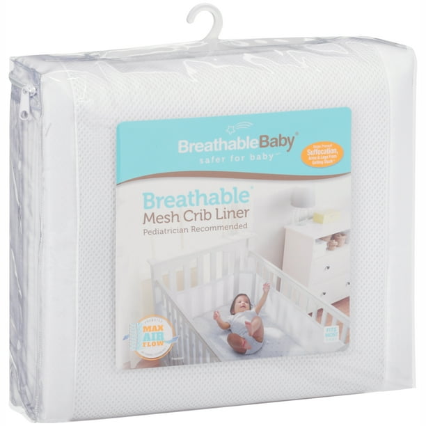 BreathableBaby Breathable Mesh Crib Liner Classic Collection White