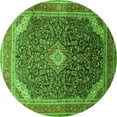 thumbnail image 1 of Ahgly Company Indoor Round Medallion Green Traditional Area Rugs, 6' Round, 1 of 1
