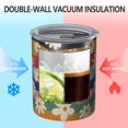 thumbnail image 2 of 12oz Coffee Tumblers Pioneer Flower Floral Print Pattern Stainless Steel Vacuum Insulated Travel Tumbler Coffee Cups Mug with Lid and Straw with Cleaning Brush for Cold & Hot Drinks, 2 of 5