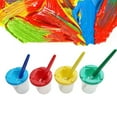 thumbnail image 6 of Spill Proof Paint Cups 4pcs Non Spill Paint Cup + 4pcs Paint Brush Assor Easter Crafts for Adults, 6 of 9