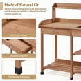 thumbnail image 5 of Renwick Garden Potting Bench with Basin & Drawer, Brown, 5 of 9