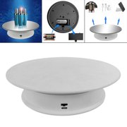 8 Rotating Display Stand USB Powered Turntable 2 Speed Toy Model Display White