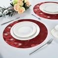 thumbnail image 4 of SKYSONIC Valentine's Day Love Heart Round Placemats for Dining Table Non-Slip Heat-Resistant Polyester Table Mats Set of 4 Washable Table Mats for Kitchen Dining Table Decoration, 4 of 5