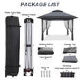 thumbnail image 4 of Joyspirit 10x12 Ft Pop Up Gazebo - Outdoor Canopy Tent with Mosquito Netting, Portable Gazebo with Wheeled Carry Bag for Lawn, Garden, and Backyard, 4 of 9