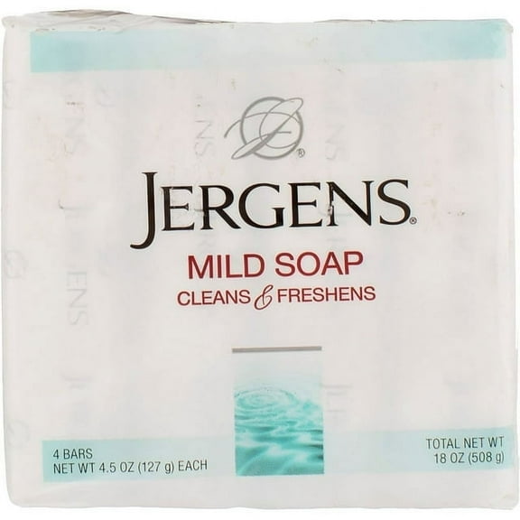 Jergens Mild Bar Soap for Normal to Sensitive Skin, 4.5 oz (4 Count)