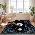 thumbnail image 3 of Design&I 3'x5' Ultra Soft Throw Mat, Mystical Snake Celestial Moon Astral Border Gothic Witchy Design None Fluffy Washable Easy Care Indoor rug for Bedside Hallway, 3 of 7