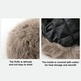 thumbnail image 6 of Women Winter Hat Faux Fur Soft Thick Elastic Anti-slip Warm Windproof No Brim Solid Color Ear Protection Basin Hat Outdoor Hunting Cap, 6 of 6