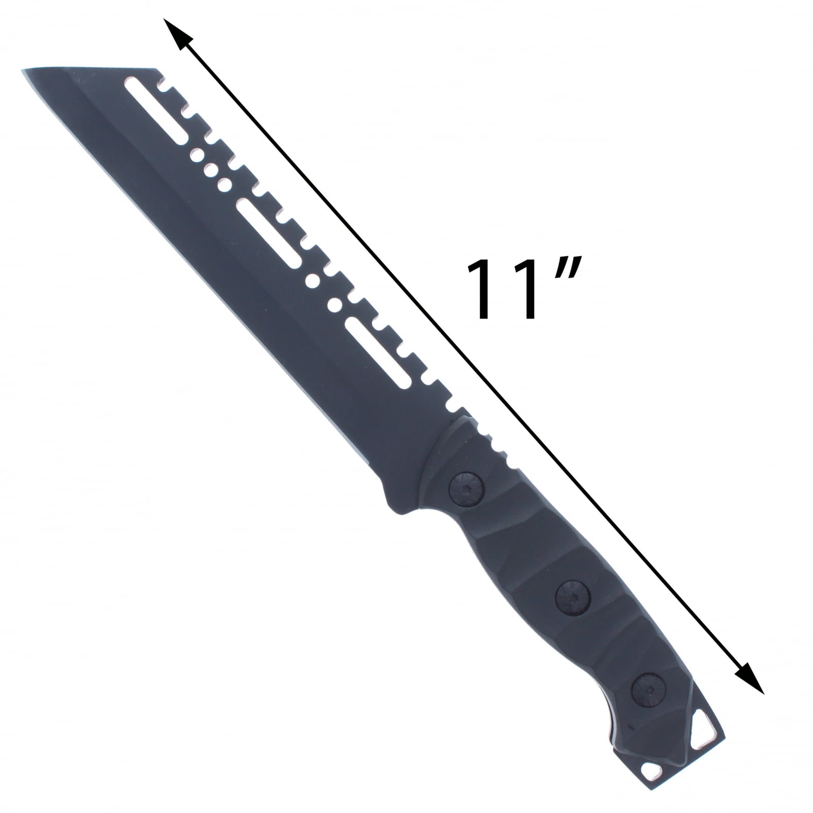 ASR Outdoor Full Tang Hunting Knife ABS Handle Fixed Blade Matte Black Design