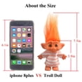 thumbnail image 5 of Lucky Troll Dolls,Vintage Troll Dolls Chromatic Adorable for Collections, School Project, Arts and Crafts, Party Favors - 7.5 Tall Orange(Include The Length of Hair), 5 of 5