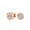 Rose, variant on Womens Simple Martini Bezel Set CZ Stud Earrings Rose Gold Sterling Silver 5-9MM