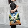 thumbnail image 4 of Happy Father's Day Great Pyrenees Playing Basketball with Best Dad Jersey All Over Print 3D Canvas Tote Bag Pyr Dog Lover Reusable Handbag - 13006, 4 of 5