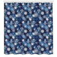 thumbnail image 3 of Ambesonne Winter Shower Curtain, Ornate Snowflakes Xmas, 69"Wx75"L, Pale Blue Dark Blue, 3 of 3