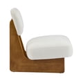 thumbnail image 5 of Christopher Knight Home Minimalist Upholstered Accent Chair Set of 2, Solid Wooden Base, Natural+Beige, 5 of 6