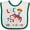 White and Green, variant on Inktastic Farmer Tractor EIEIO Little Bro Boys Baby Bib