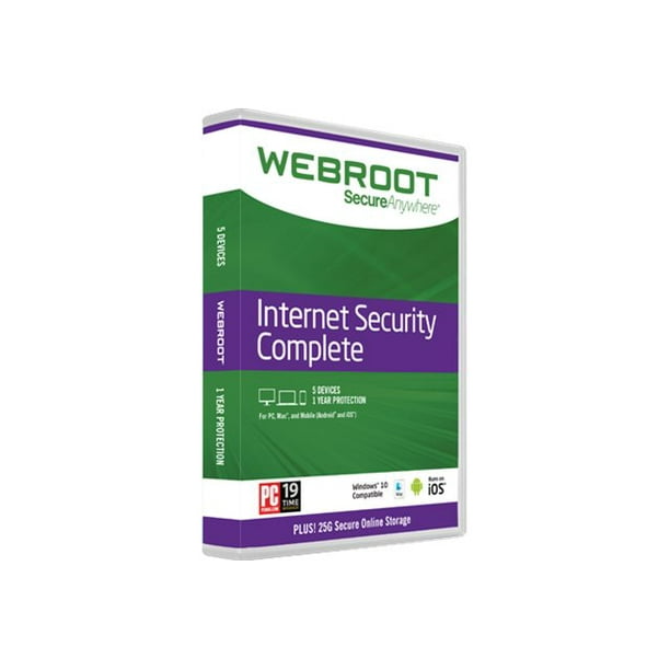 Webroot SecureAnywhere Internet Security Complete - Box pack (1 year) - 5 devices - Win, Mac, Android, iOS