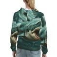 thumbnail image 7 of Salouo Abstract Geometric Shark Pattern Hoodie Sweatshirts for Women, Autumn Pullover Hoodie Workout Sweat Women's Long Sleeve Preppy Sweatshirts-Large, 7 of 7