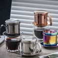 thumbnail image 1 of Hicess Vietnamese Coffee Filter Non Fade High Temperature Resistance Humanized Handle Stainless Steel Vietnamese Coffee Drip Filter for Home, 1 of 8