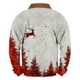 thumbnail image 3 of SERTG Men Christmas Hoodless Sweatshirt Men's Christmas Print Pullover Half Zip Stand Collar Long Sleeve Christmas Gifts Holiday Fashion Casual Top(Red,3XL), 3 of 3