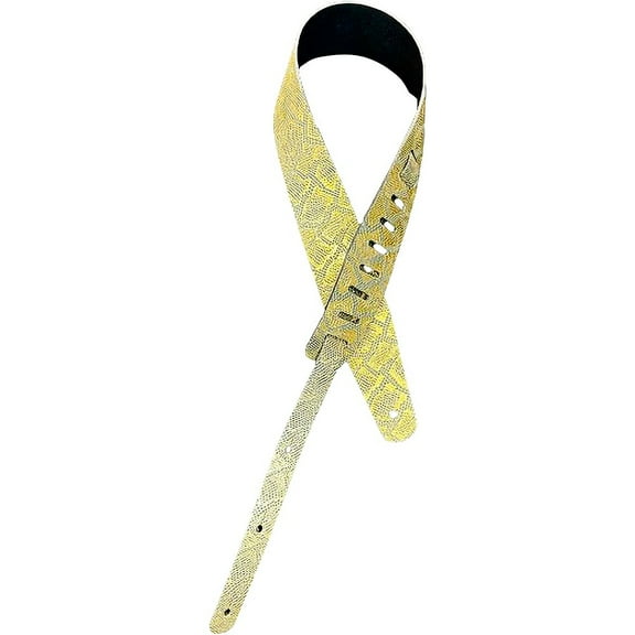 Perri's Snake Skin Guitar Strap Gold 2.5 in.