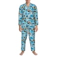 thumbnail image 3 of Naloa Animal Pirate Men’s Pajamas Set - Long Sleeve Button Down Sleep Shirt and Pajama Bottoms Sleepwear Set-XX-Large, 3 of 7