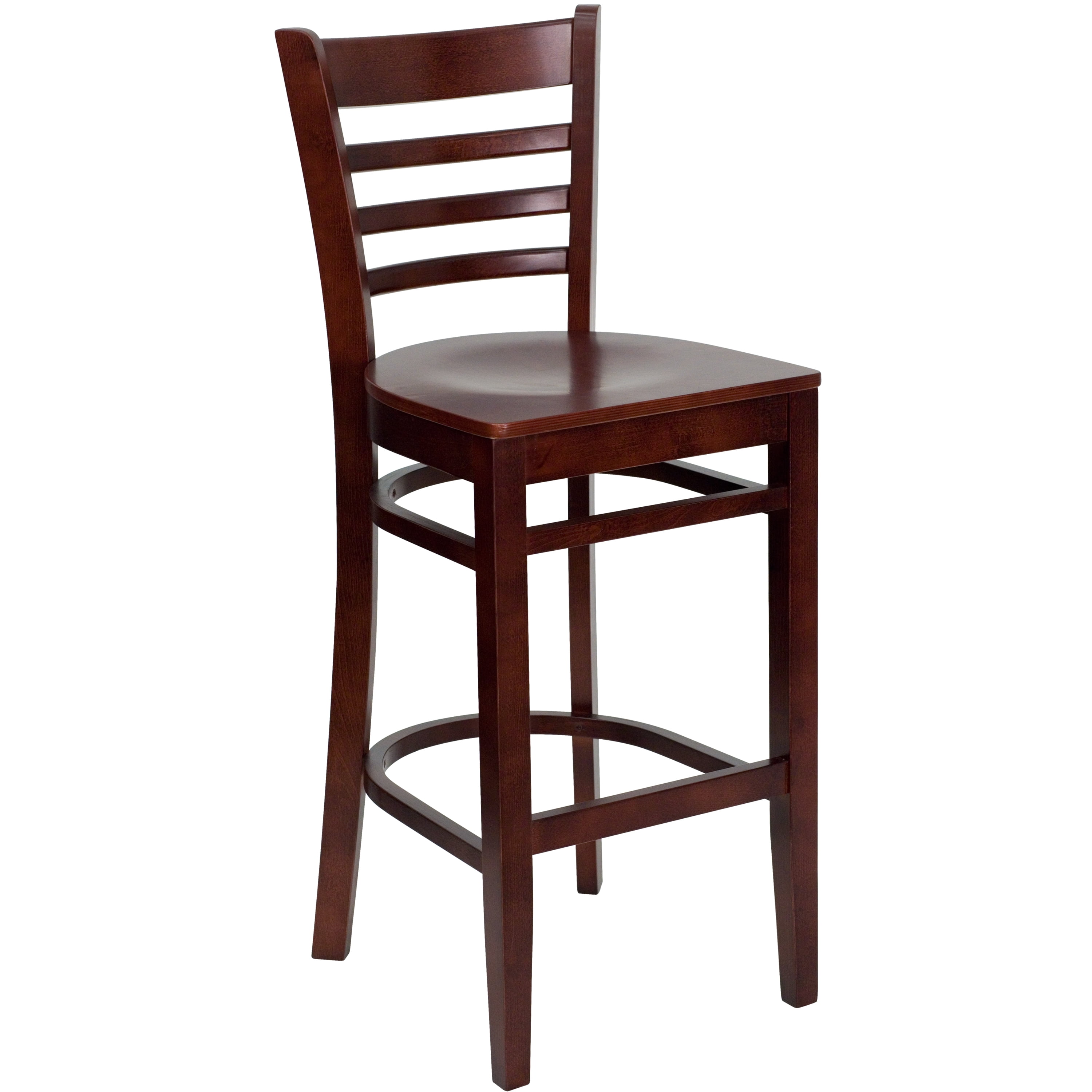 Ladder Back Bar Stool 31 Walnut And Black Com