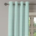 thumbnail image 2 of Ambesonne Chevron Grommet Curtain, Abstract Zigzag Tribal, 50" x 72", Teal White, 2 of 6