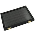 thumbnail image 5 of 54 Section Mini Grids Clear Crystal Jewelry Display Box Tray Case Home Organizer Black, 5 of 7