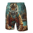 thumbnail image 4 of Fotbe Pond Meditating Tiger Trajes de Baño Estampados para Hombre, Shorts de Verano de Secado Rápido, Ropa de Playa, Bañadores-Small, 4 of 6