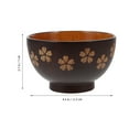 thumbnail image 2 of 1Pc Kitchen Japanese Style Ramen Bowl Heat Insulation Baby Food Bowl (Wood Color), 2 of 9