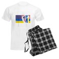 thumbnail image 6 of CafePress - I Stand With Ukraine Flag American Flag Su Pajamas - Men's Light Loose Fit Cotton Pajama Set, 6 of 7